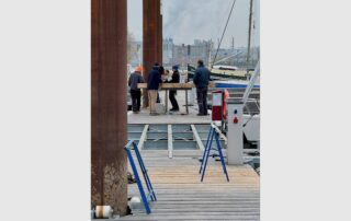 Arbeiten am Steg