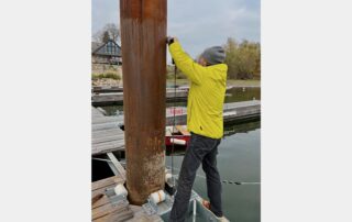 Anschleifen der Dalben