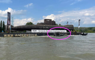 U17 auf dem Rhein vor Walluf