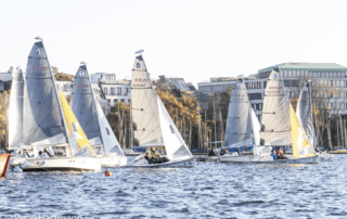 SCR-Segler bei der Meisterschaft der Meister auf der Außenalster in Hamburg