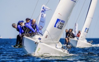 Das Bundesliga-Team des Segelclub Rheingau am 1. Spieltag 2025 in Kiel