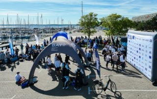 Auftakt zur Segel-Bundesliga 2025 am dem Olympia-Gelände in Kiel