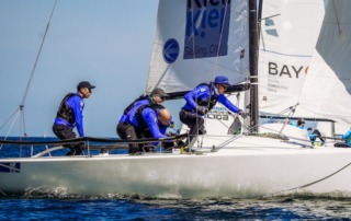 Das Bundesliga-Team des Segelclub Rheingau am 1. Spieltag 2025 in Kiel